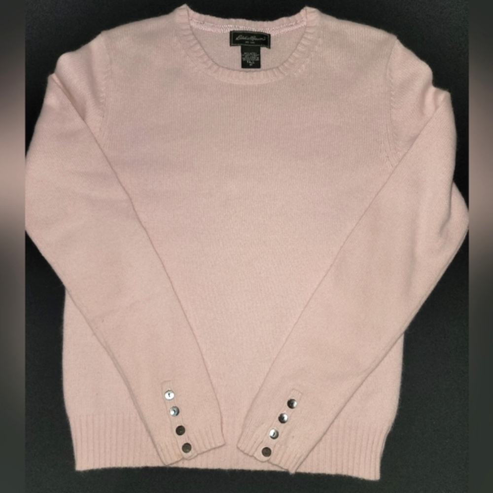 Eddie Bauer pink sweater  Sz M Tall